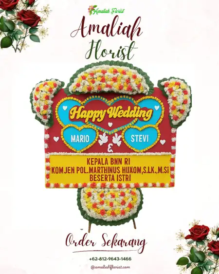 Papan Bunga Pernikahan Budi Mulya